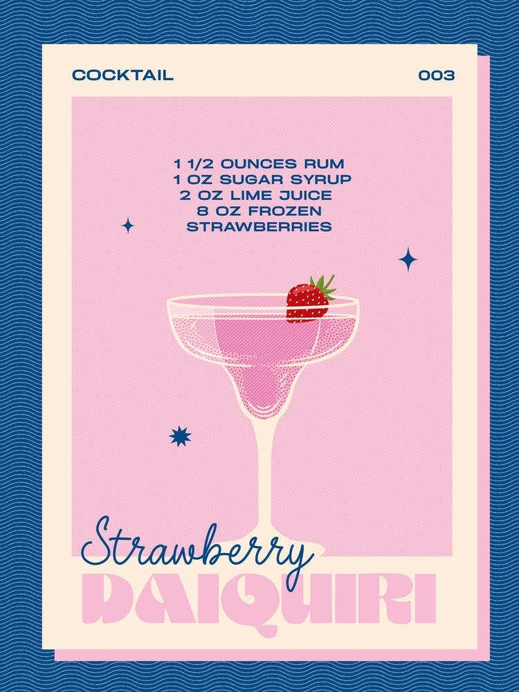 Strawberry Daiquiri Navy & Pink