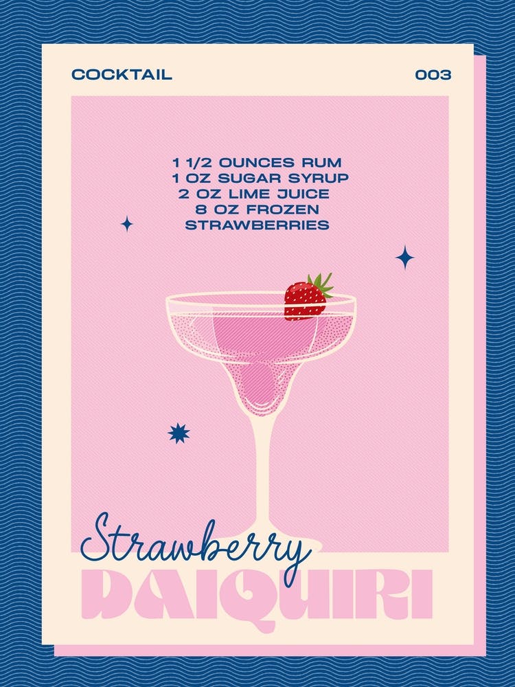 Strawberry Daiquiri Navy & Pink