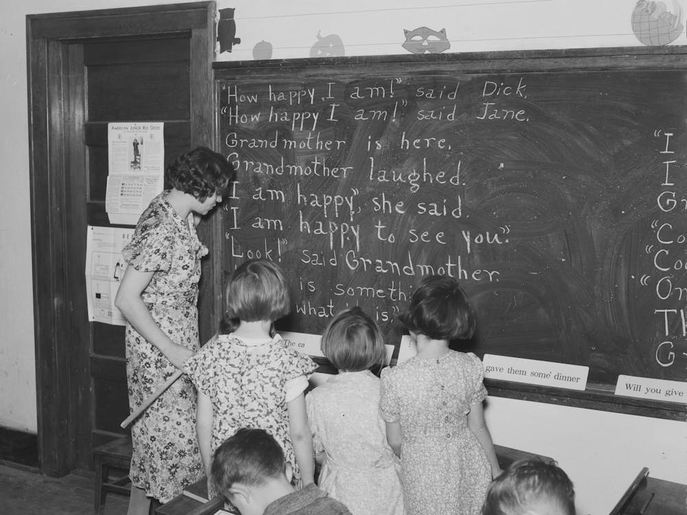 Rural Schoolchildren And Teacher, Williams County,North Dakota By Russell Lee