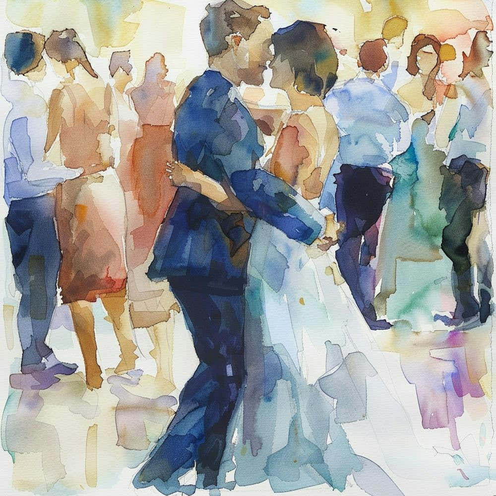 Watercolor Couple Dancing At Wedding 1718371440 1