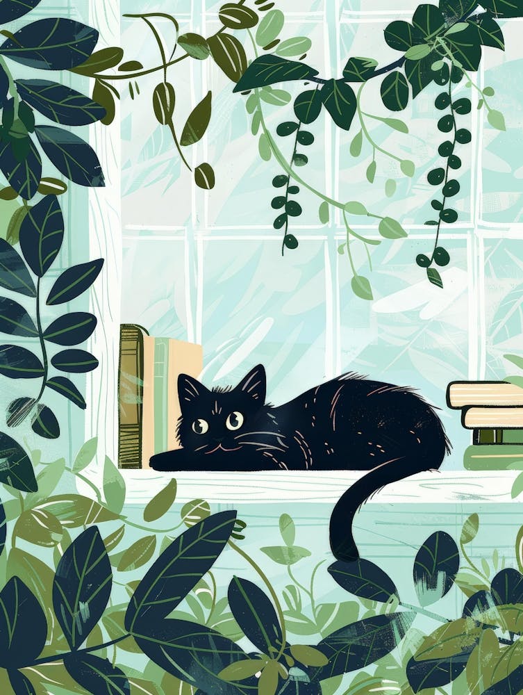 Cat On The Window Sill 4