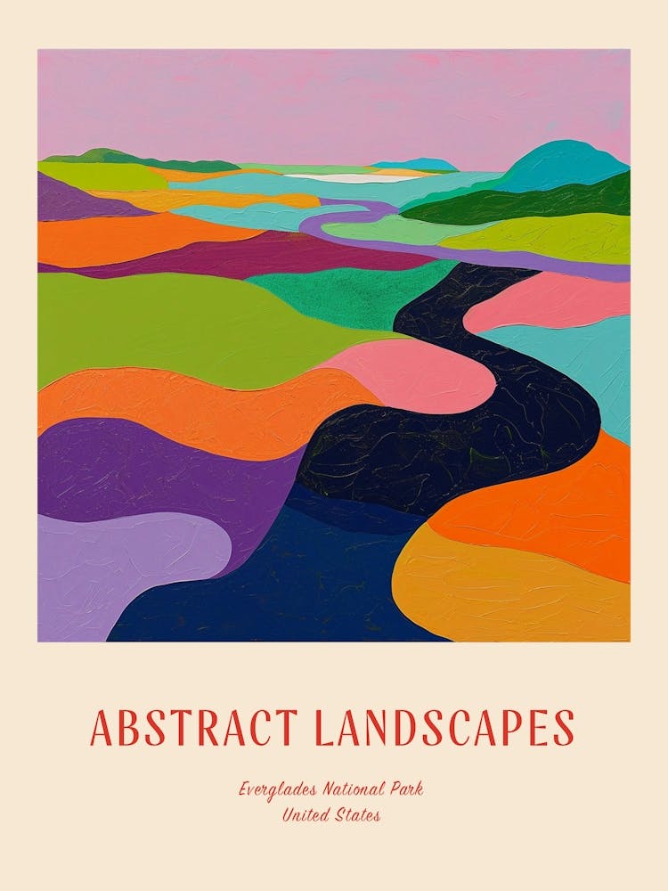 Colourful Abstract Everglades National Park Usa 1 Poster
