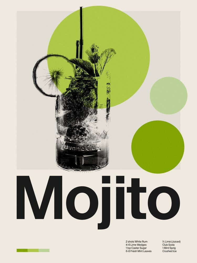 Mid Century Mojito Cocktail