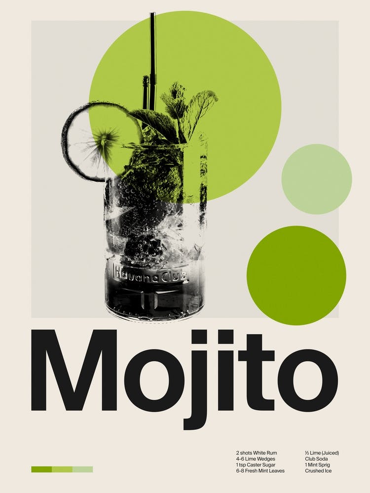 Mid Century Mojito Cocktail