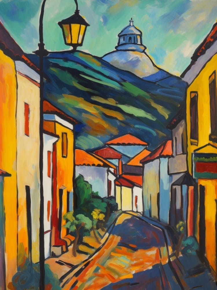 Painting Of Cape Town  In The Style Of Fauvism 1