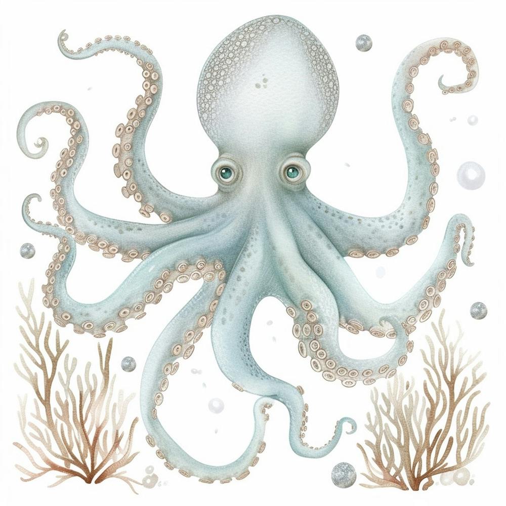 Cute Storybook Style Octopus 1