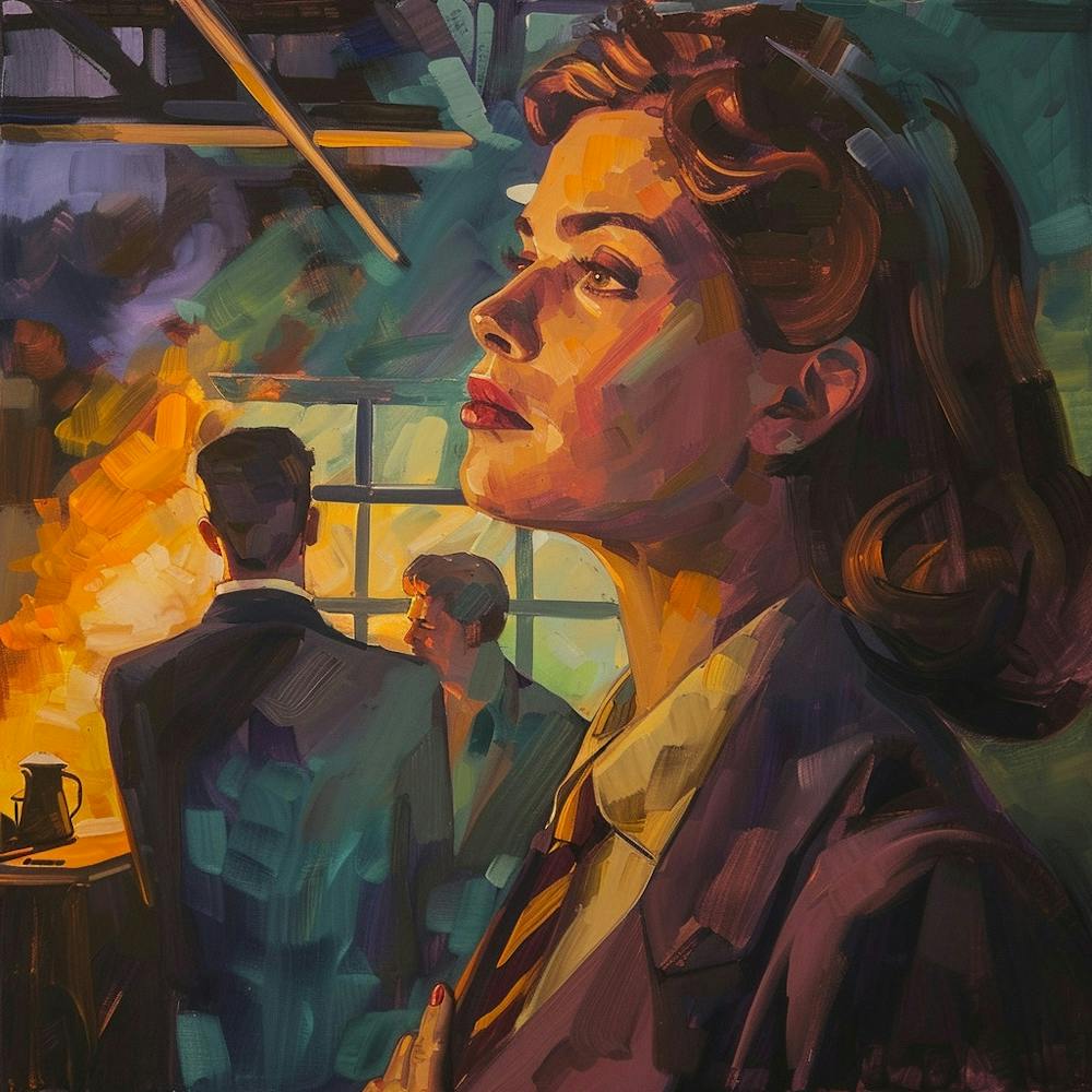 Strong Woman Oil Painting