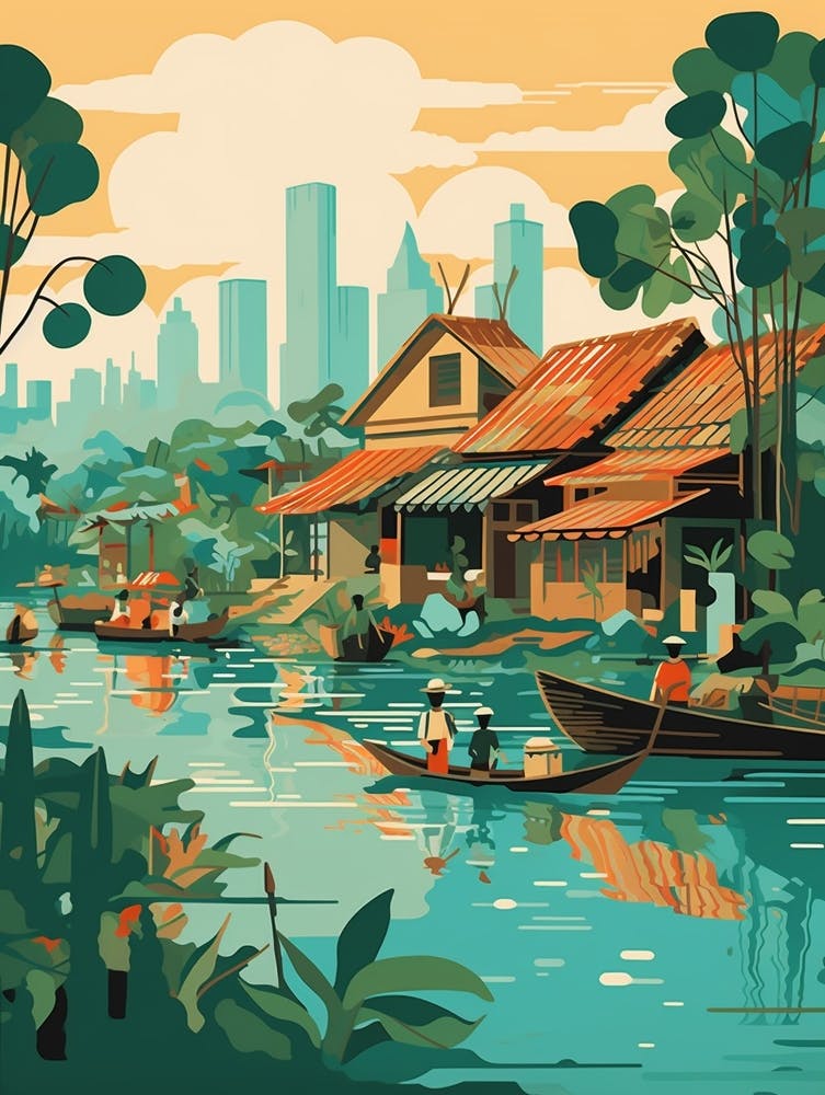 Vietnam 3 Travel Illustration