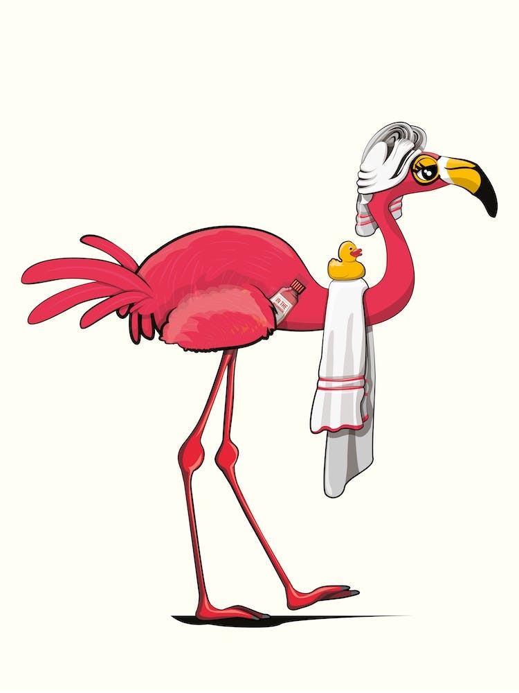 Flamingo In Bathroom Bathroom