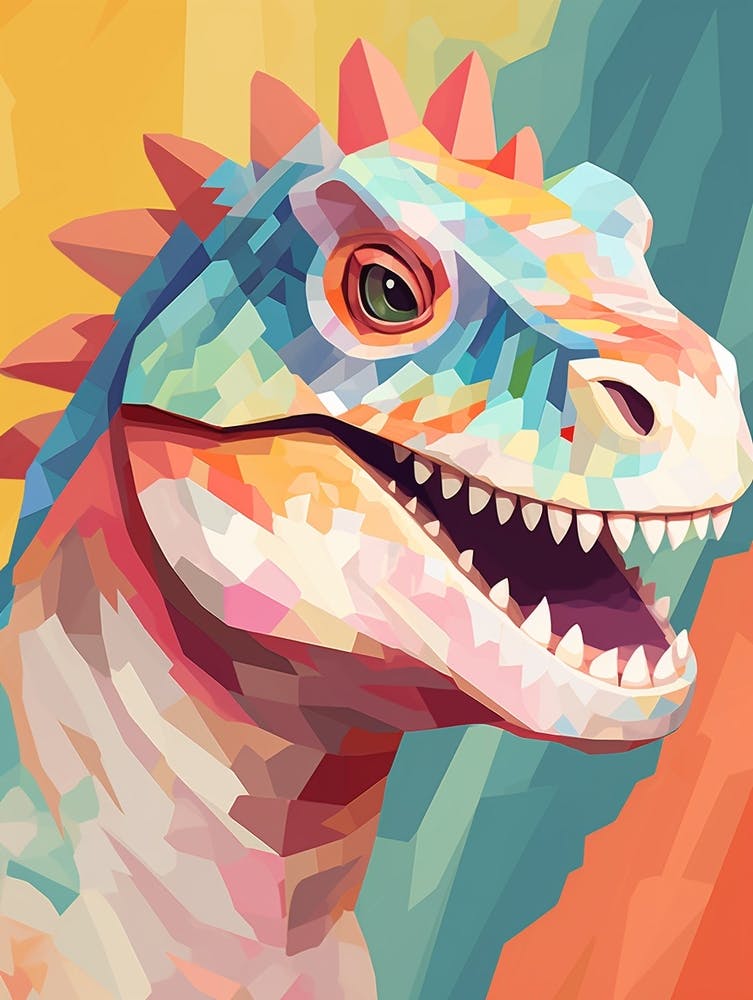 Colourful Dinosaur Cryolophosaurus 1