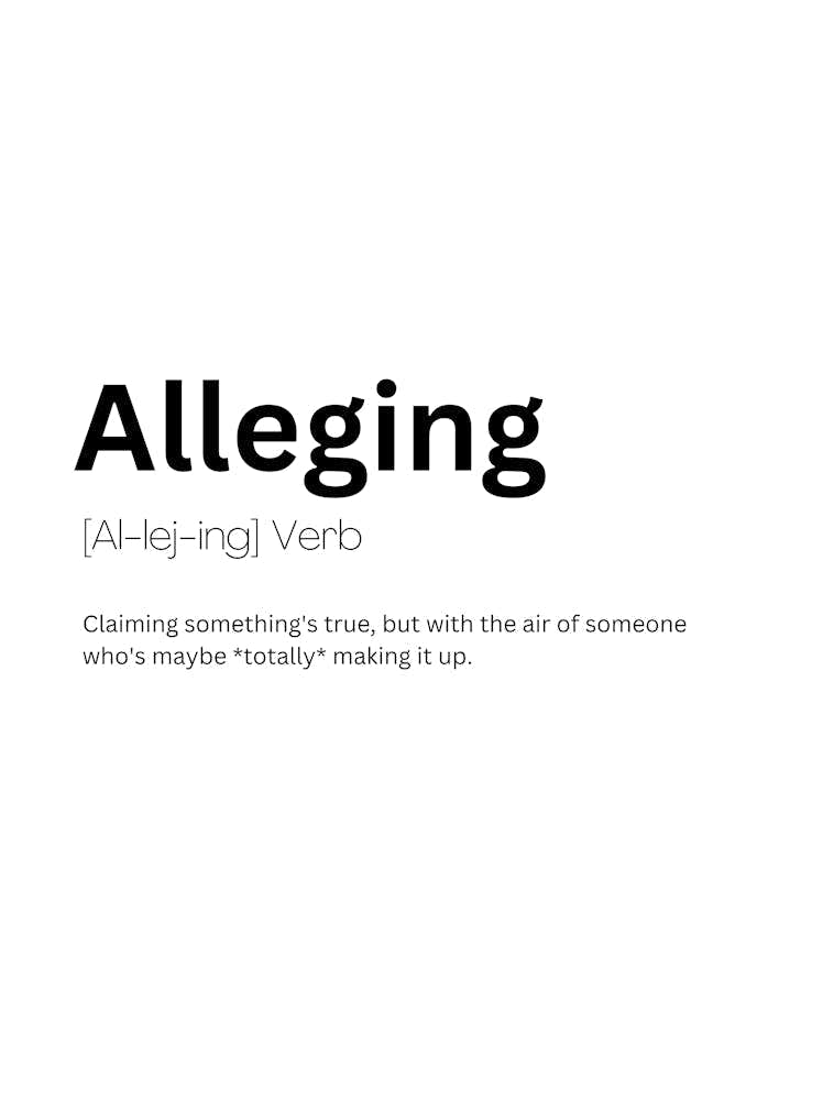 Alleging Definition Meaning
