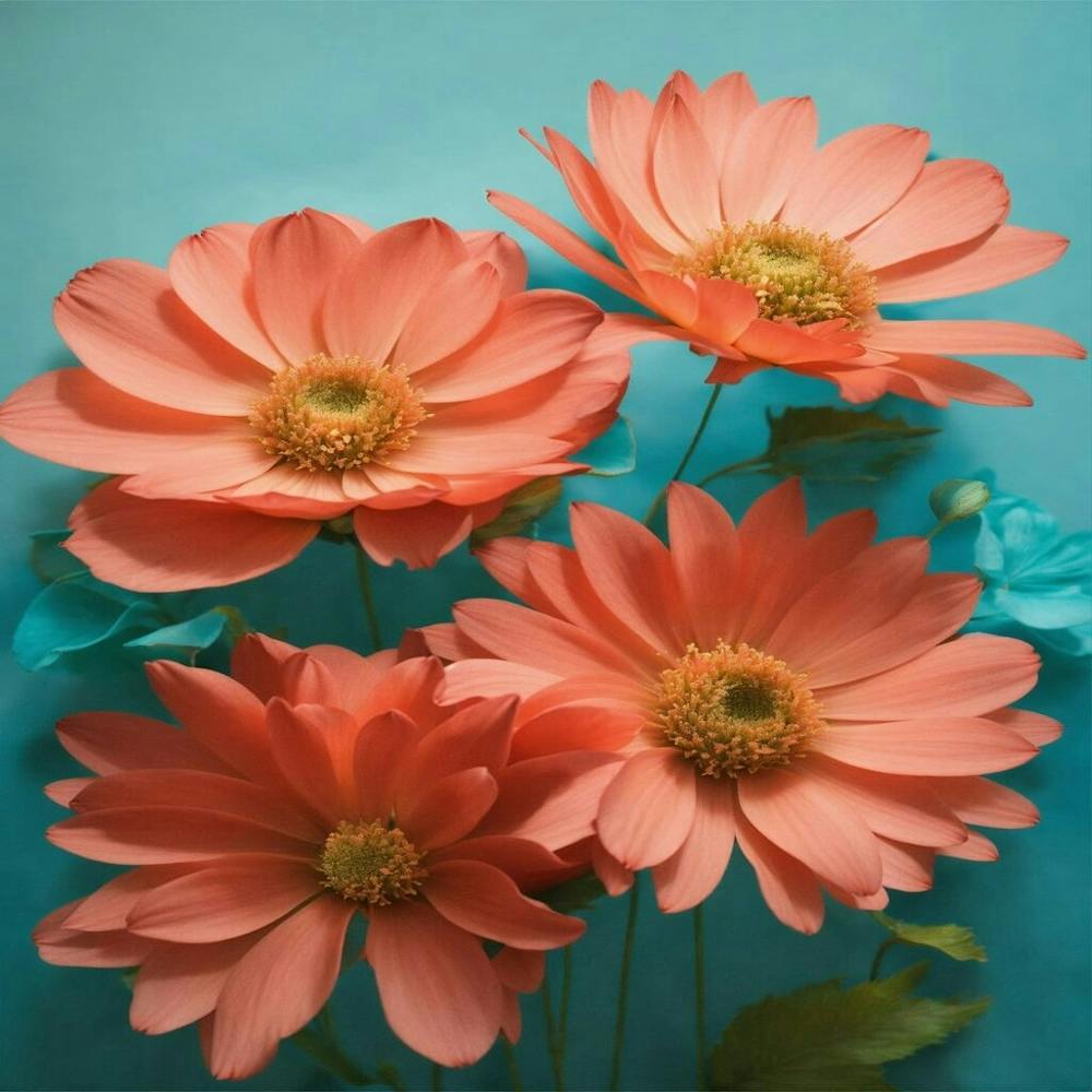Peach Daisies