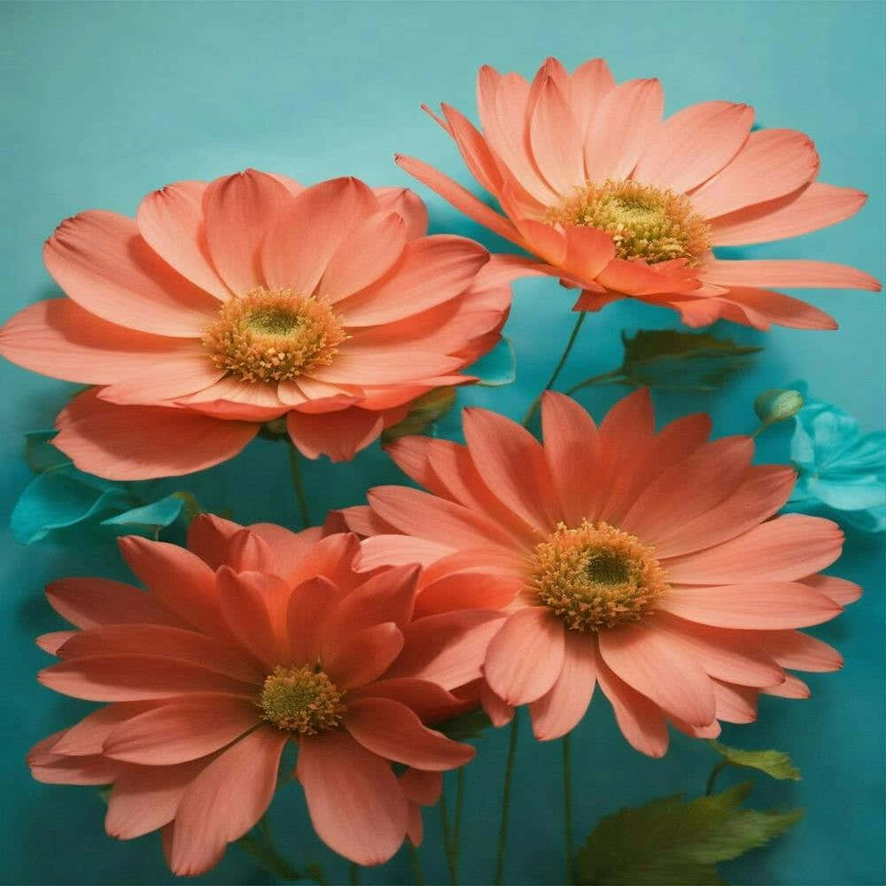 Peach Daisies
