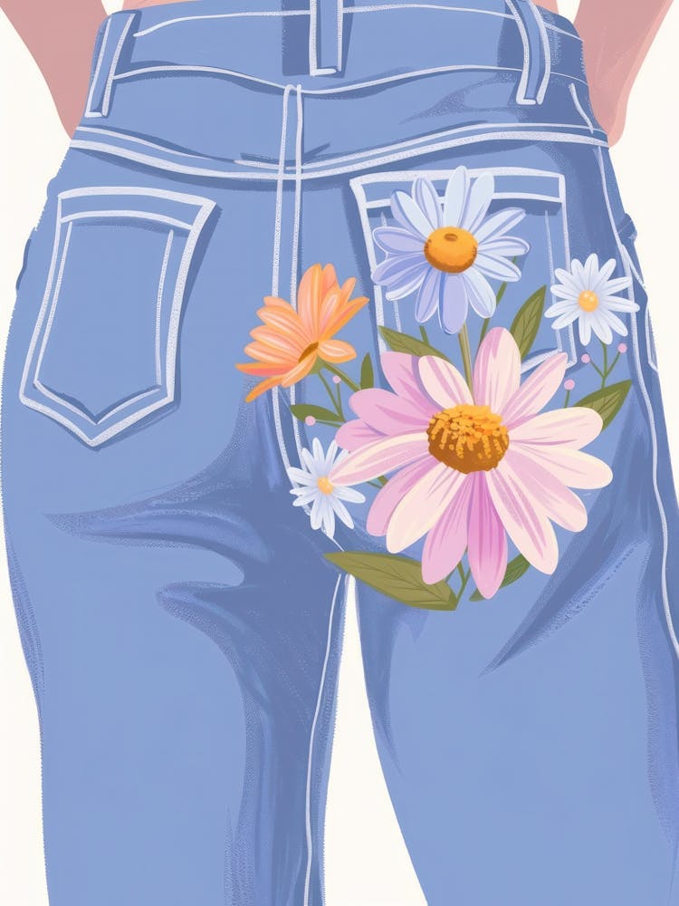 Floral Denim Fusion