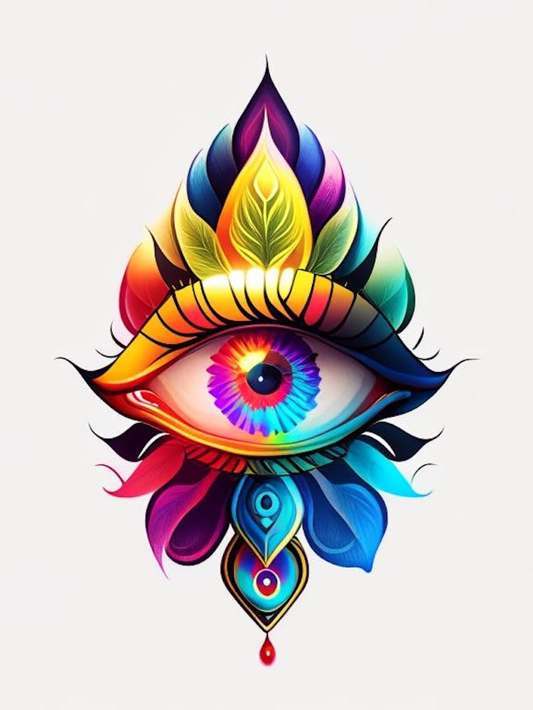 Chakra, Symbol, Third Eye Tattoo 1