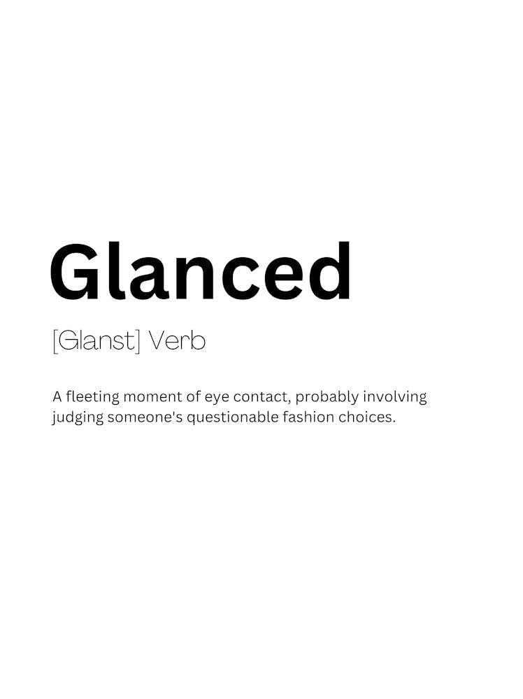 Glanced Definition Meaning