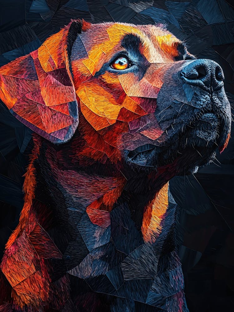 Abstract Dog Painting 3