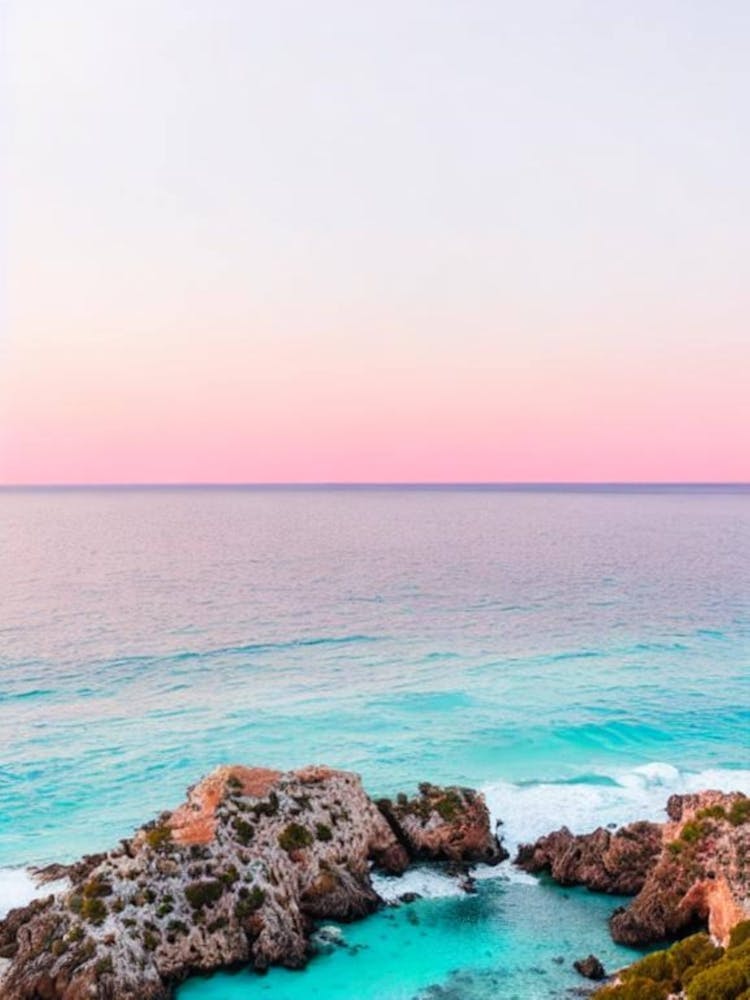 Voutoumi Beach, Antipaxos, Greece Pink Photography