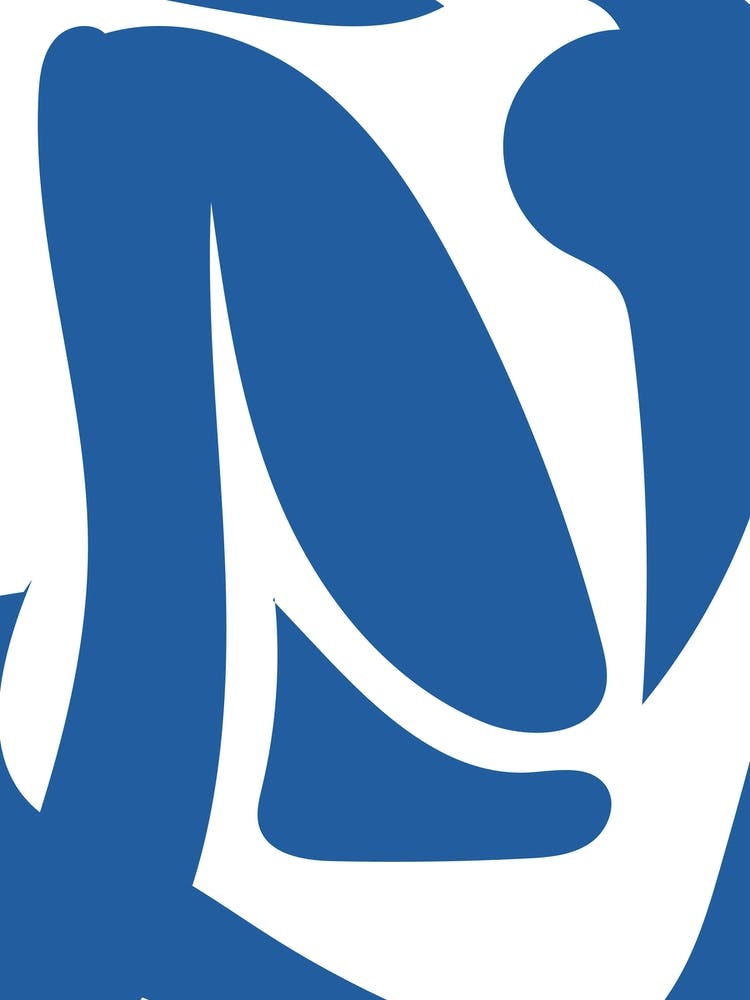 Blue Figure Cut Out Detail