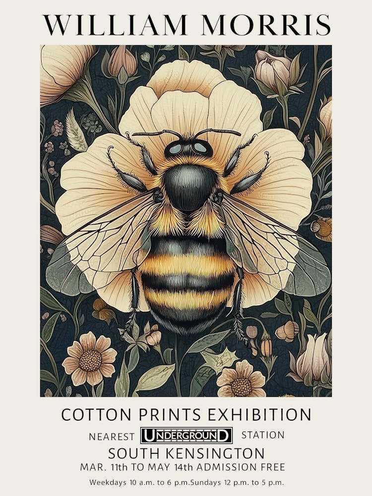 William Morris Bee 2 Vintage Exhibition