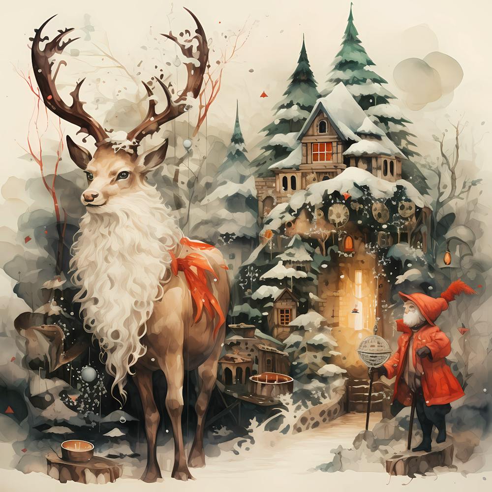 Christmas Painted Brush