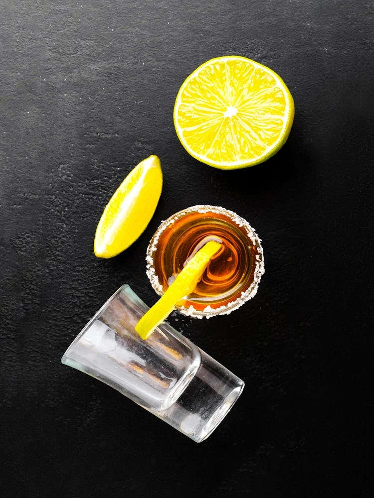 Tequila and lime — Food kitchen poster/blackboard, photo art