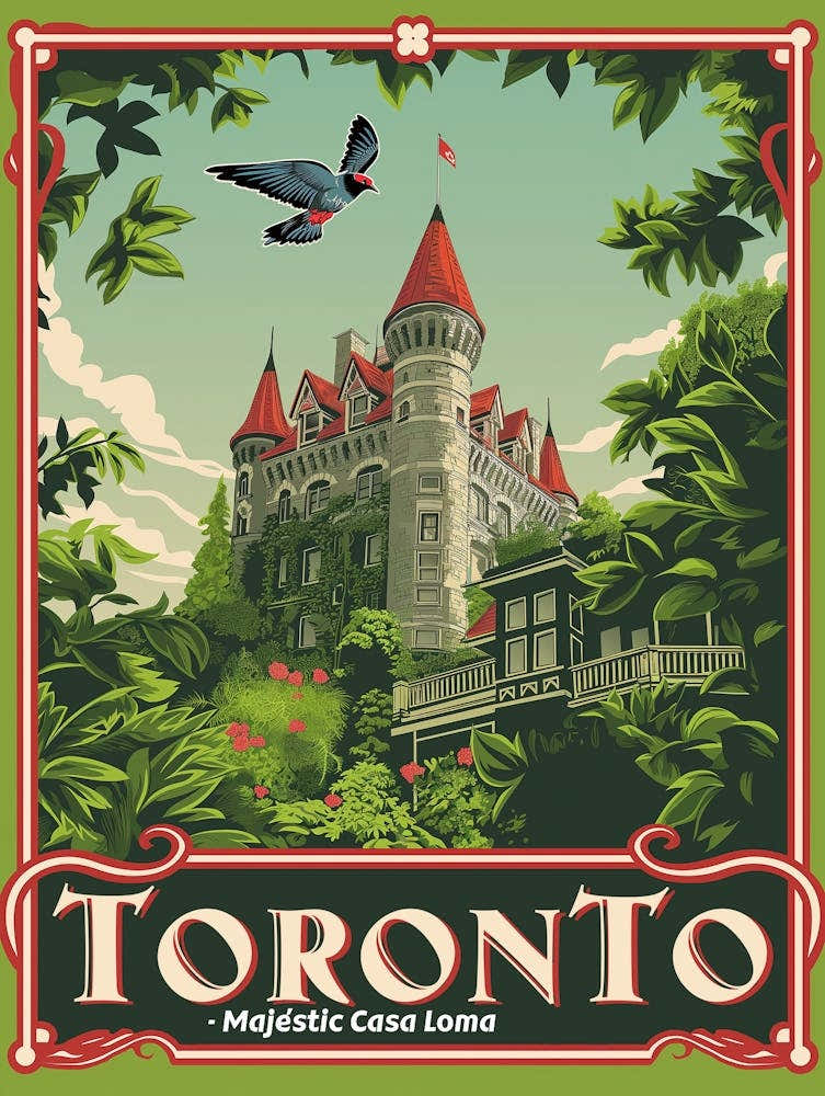 Toronto: Vintage Casa Loma Poster 1