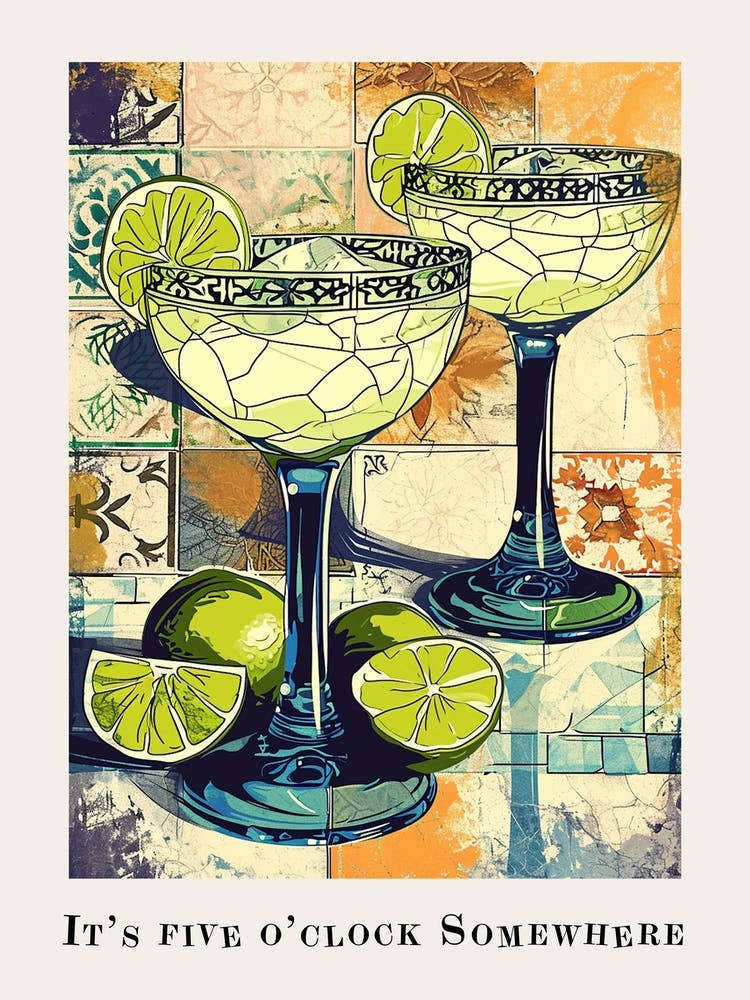 It S Five O Clock Somewhere Tile Poster