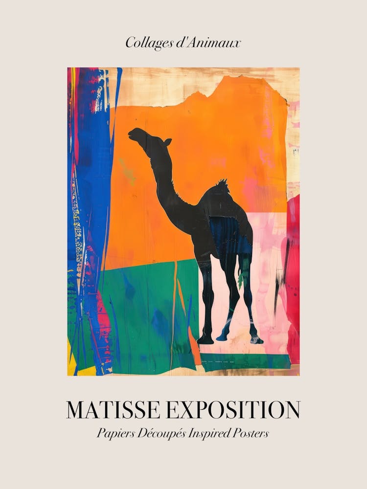 Camel 4 Matisse Inspired Exposition Animals Poster