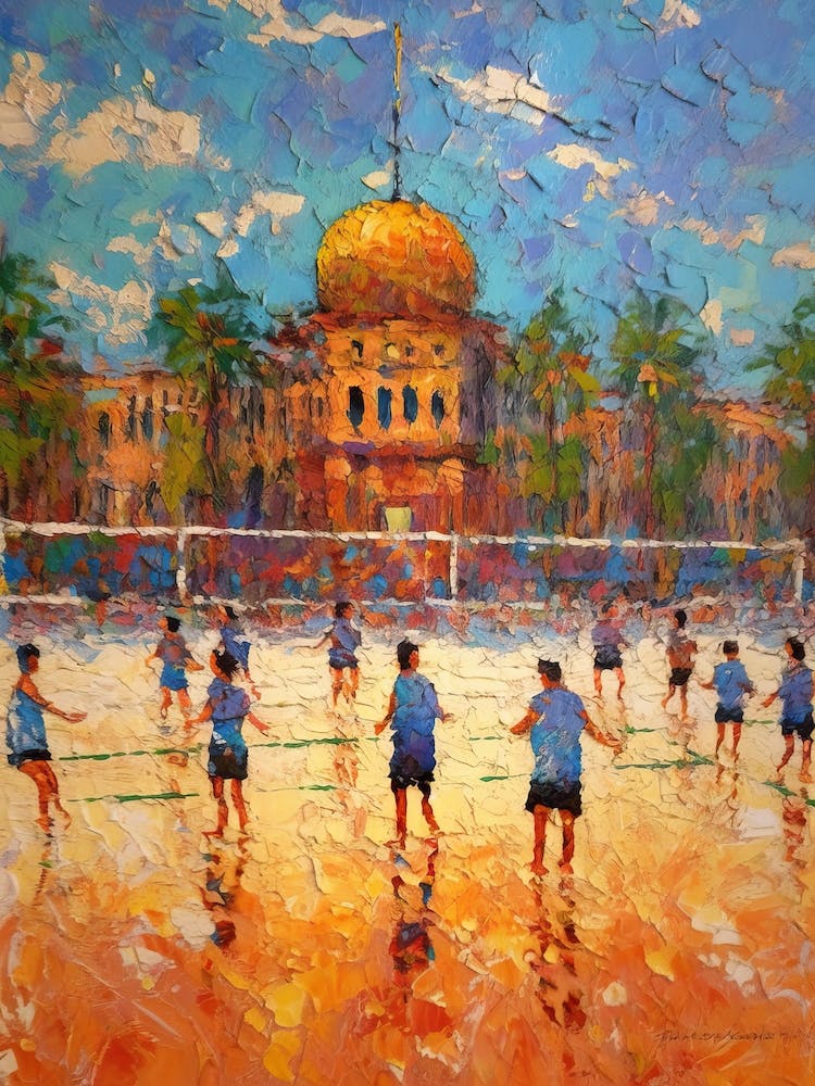 Volleyball In The Style Of Monet 2