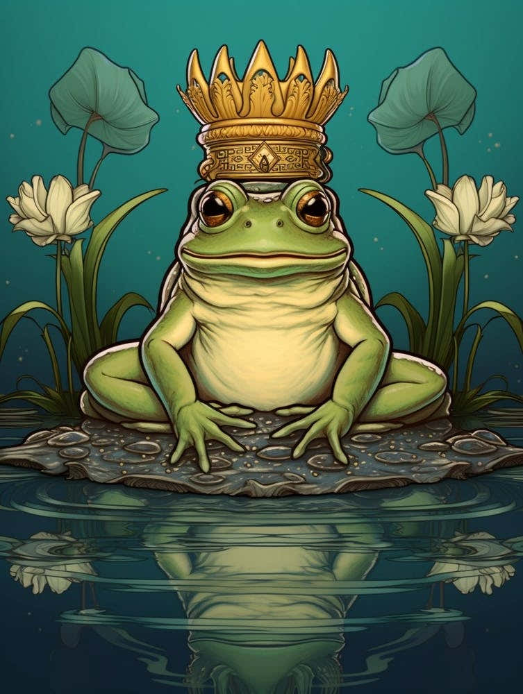 King Of Frogs Art Nouveau 1