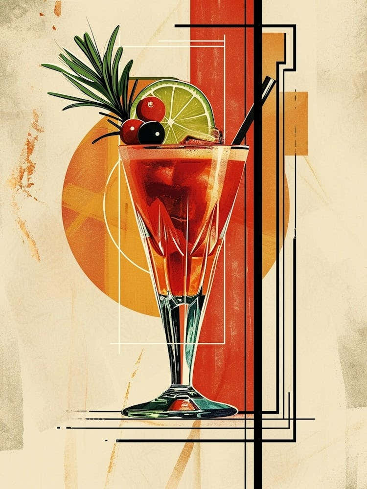 Art Deco Rosemary Cocktail 1
