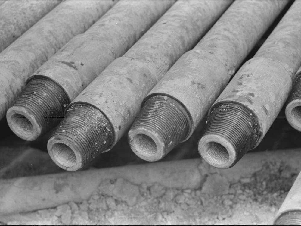 Detail Of End Of Drilling Pipe, Oil Field, Kilgore, Texas By Russell Lee