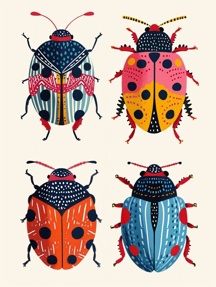 Colourful Insect Illustration Ladybug 27