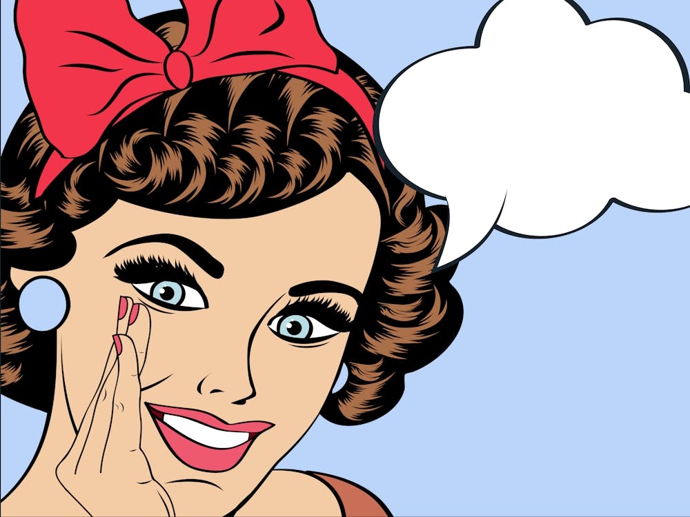 Pop Art Girl with Comic Balloon