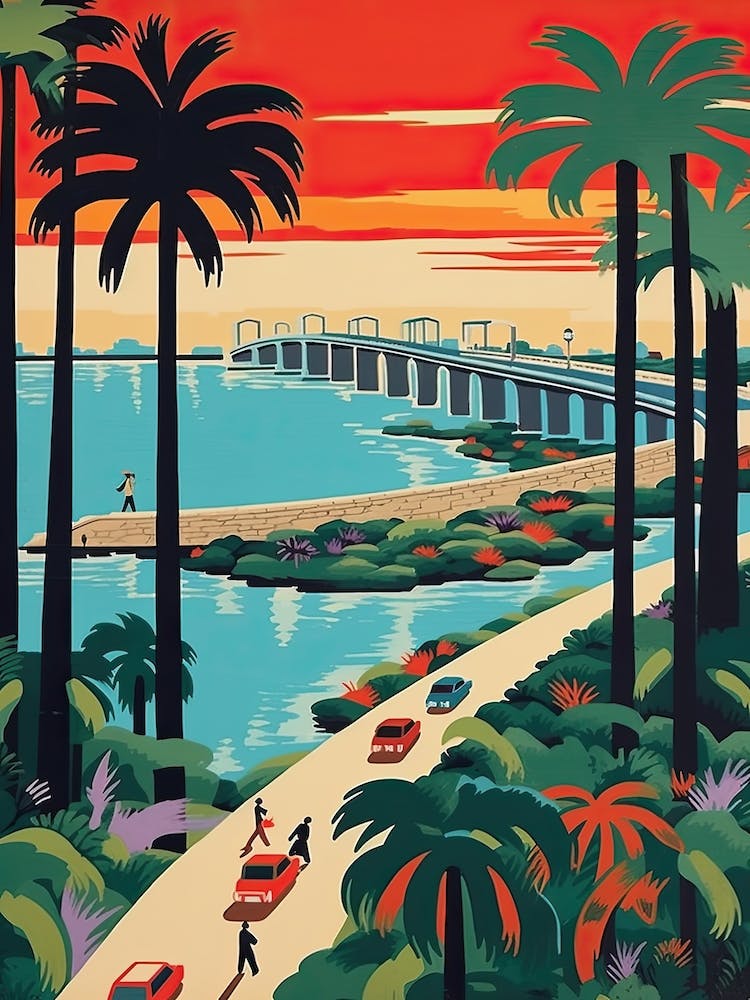 King Fahd Causeway, Saudi Arabia Colourful 3