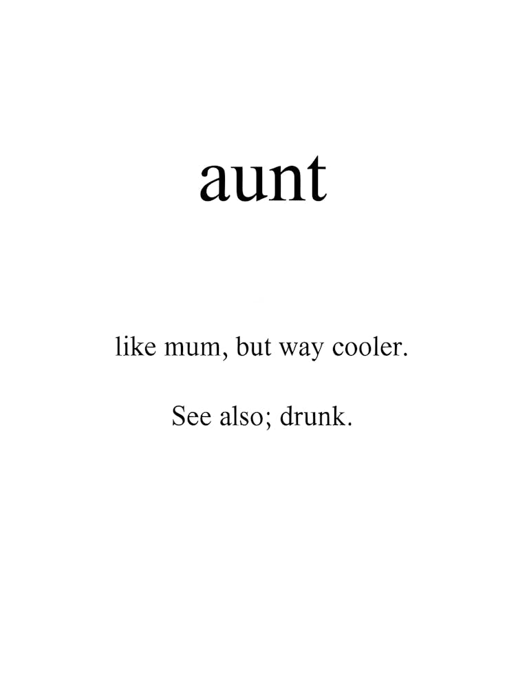 Perfect Gift for the Cool Aunt! Funny "Aunt Definition"