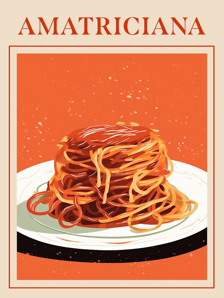 Amatriciana Italian Pasta Poster