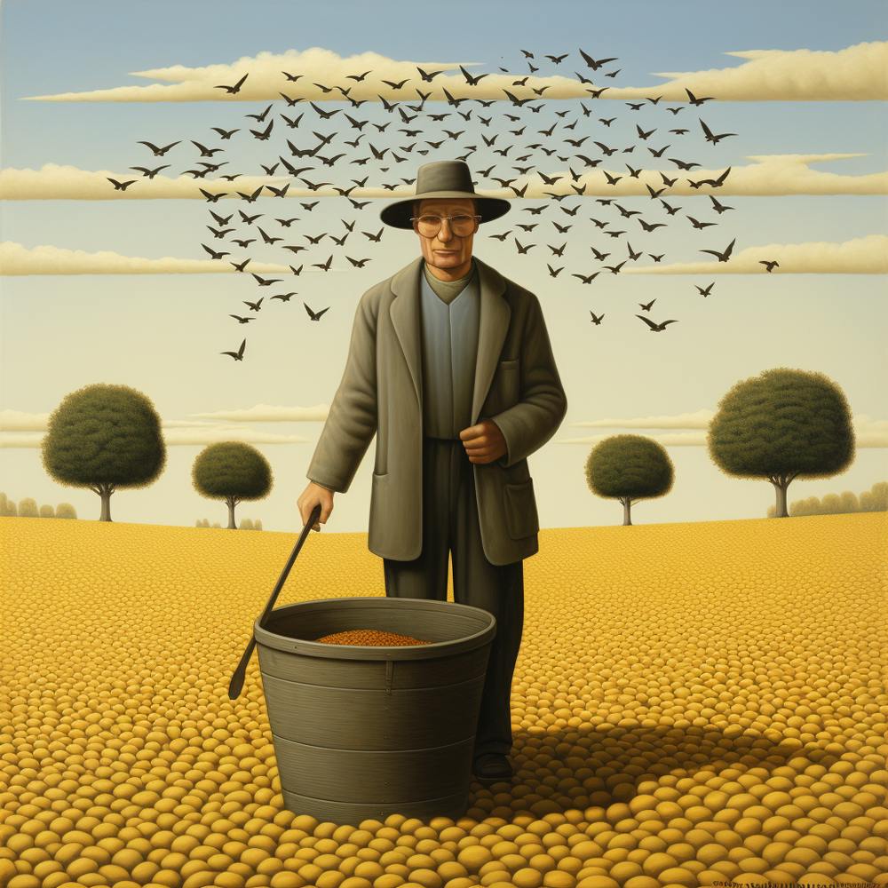 Farmer With A Bucket