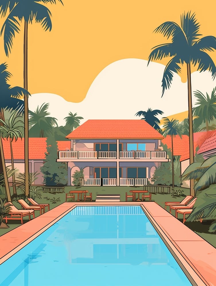 Dominican Republic Travel Illustration