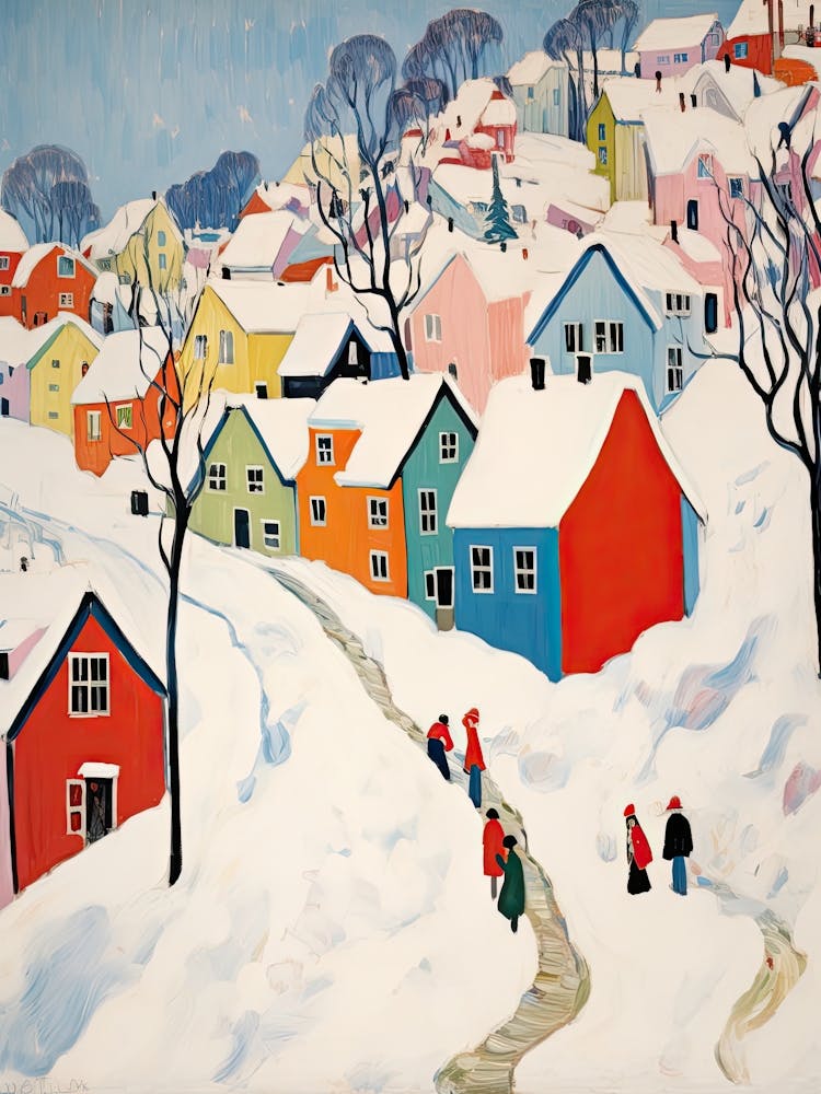 Winter Snow Bergen   Norway Snow Illustration 2
