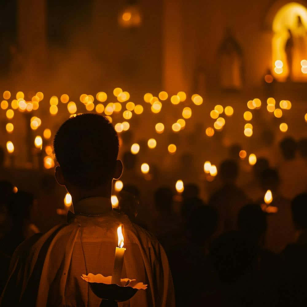 Lit Candles In A Church 2