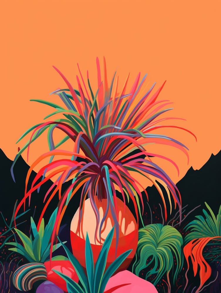 Boho Plant Painting Ponytail Palm 2