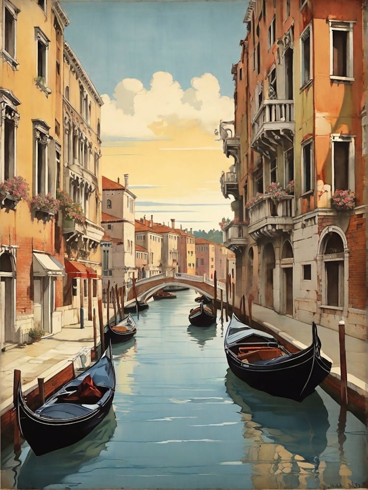 Vintage Travel Poster Venice 0