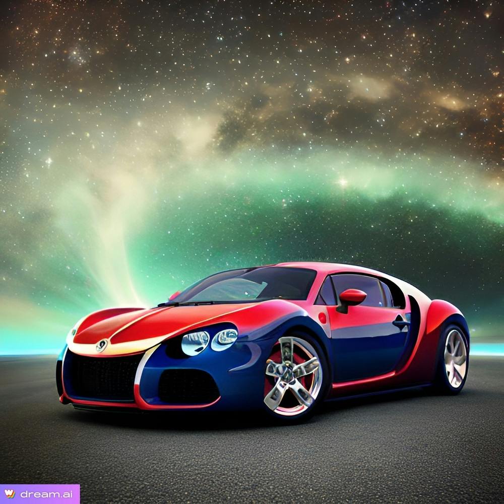 Bugatti Veyron in space