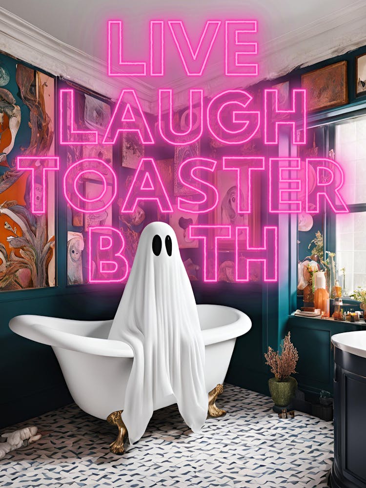 Live Laugh Toaster Bath