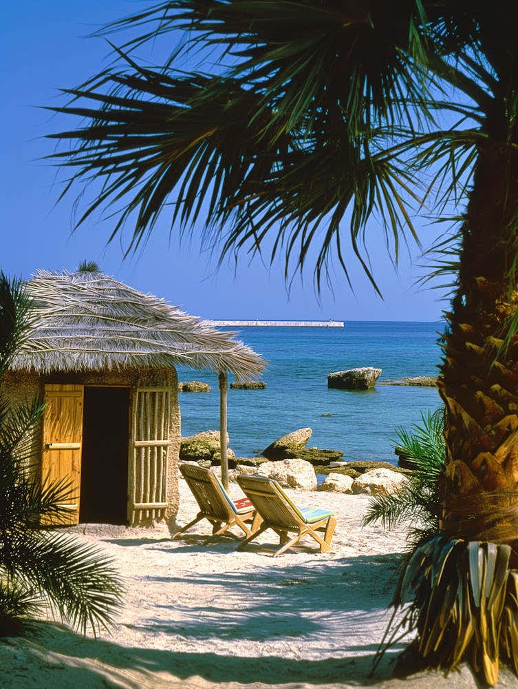 Palm Tree On The Beach