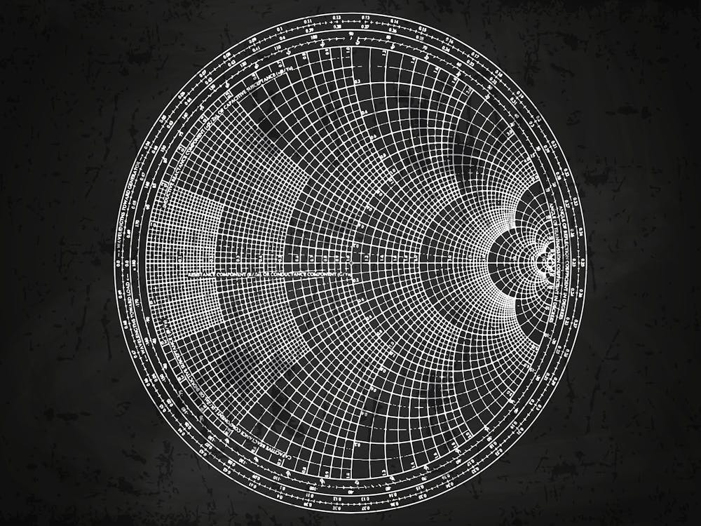 Fractal Pattern - Star map blackboard, Zodiac map