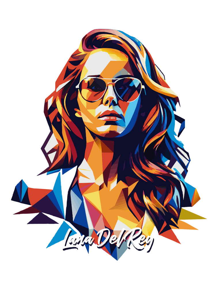 Lana Del Rey 03 Portrait Music Icon Style WPAP Pop Art