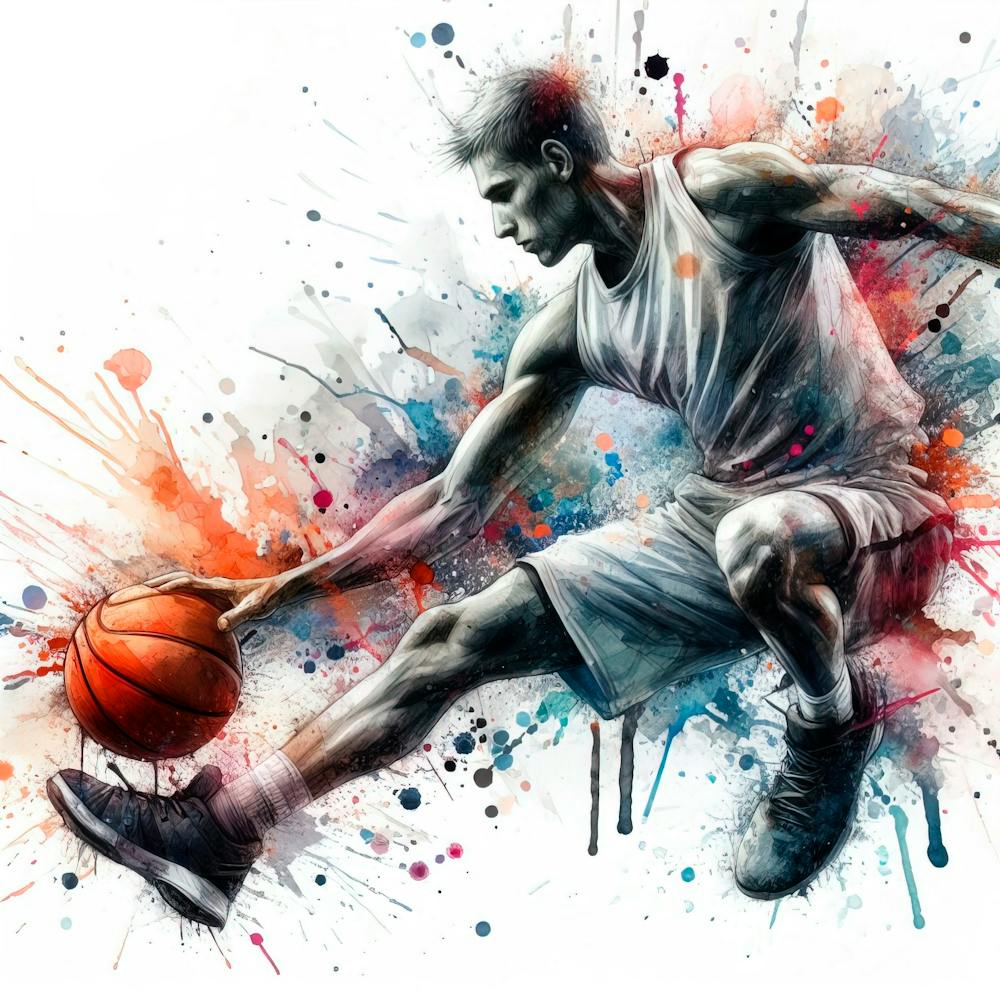 Basketball Player Dribbling